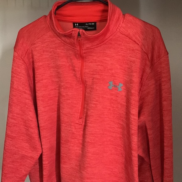 Men’s Under Armour ColdGear Longsleeve 1/4 Zip Fleece Red Size XL - Picture 2 of 6